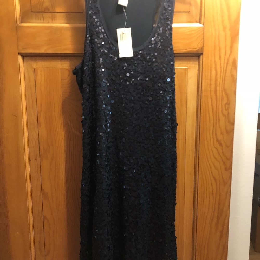 Deep Navy Blue Max Studio Sequin Dressy Dress new